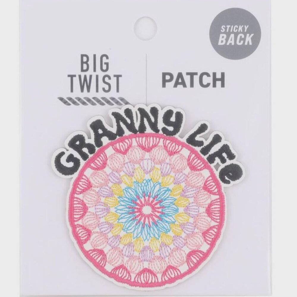 Big Twist 3" Granny Life Applique Patch - NWT - 5 Pack